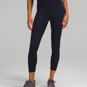 Lululemon Size 2 Wunder Train HR 25" Navy Pants Yoga LW5GBJS